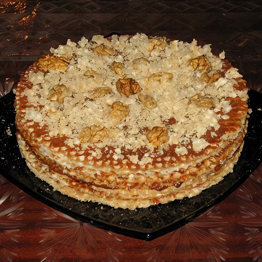 Вафельный торт с медом и сгущенкой