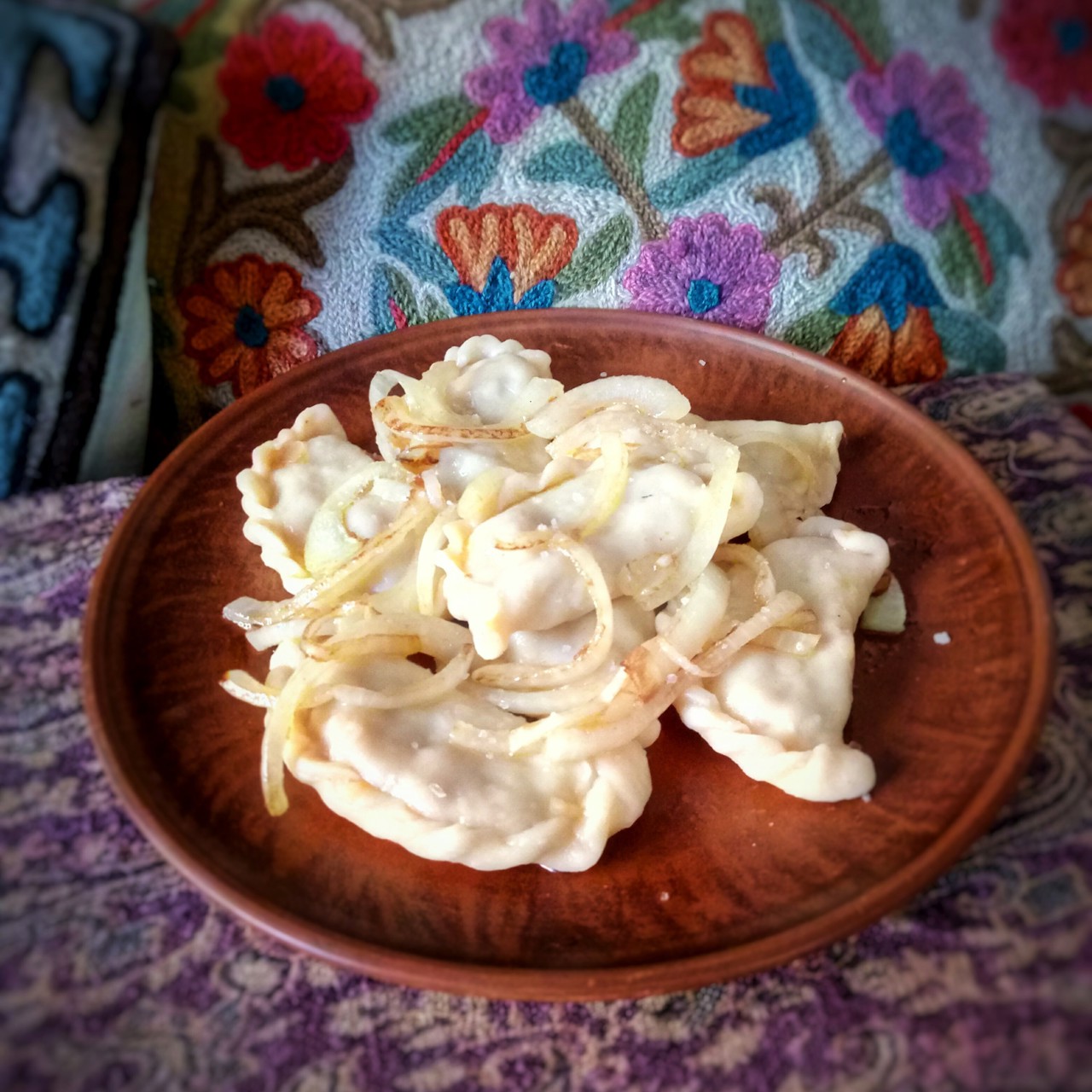 Вареники с капустой и луком