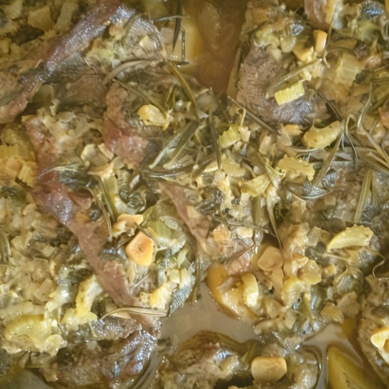 Запеченная говядина с картофелем и розмарином