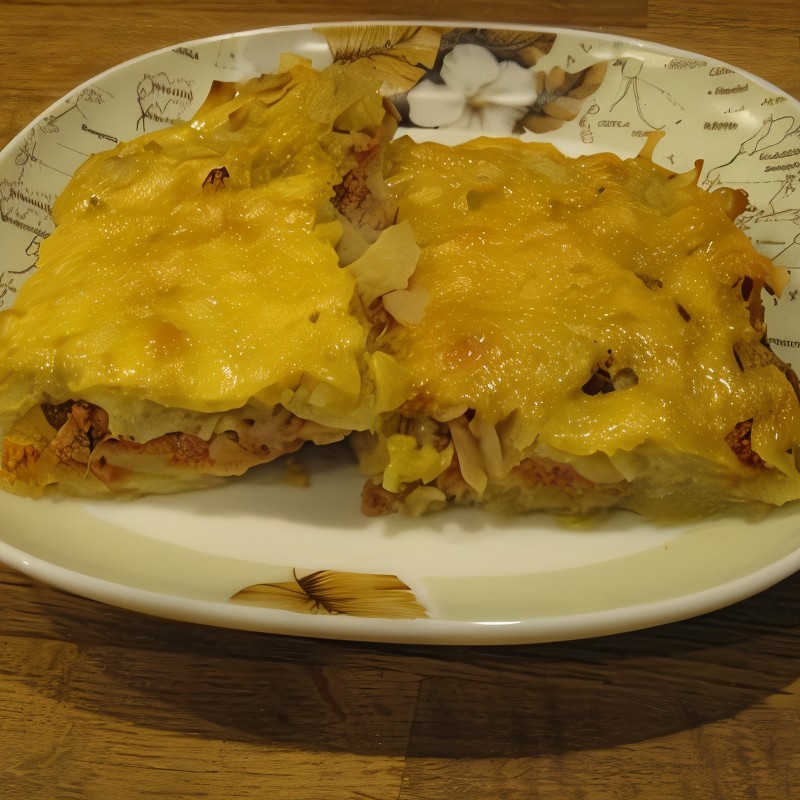 Запеканка с мясом и помидорами