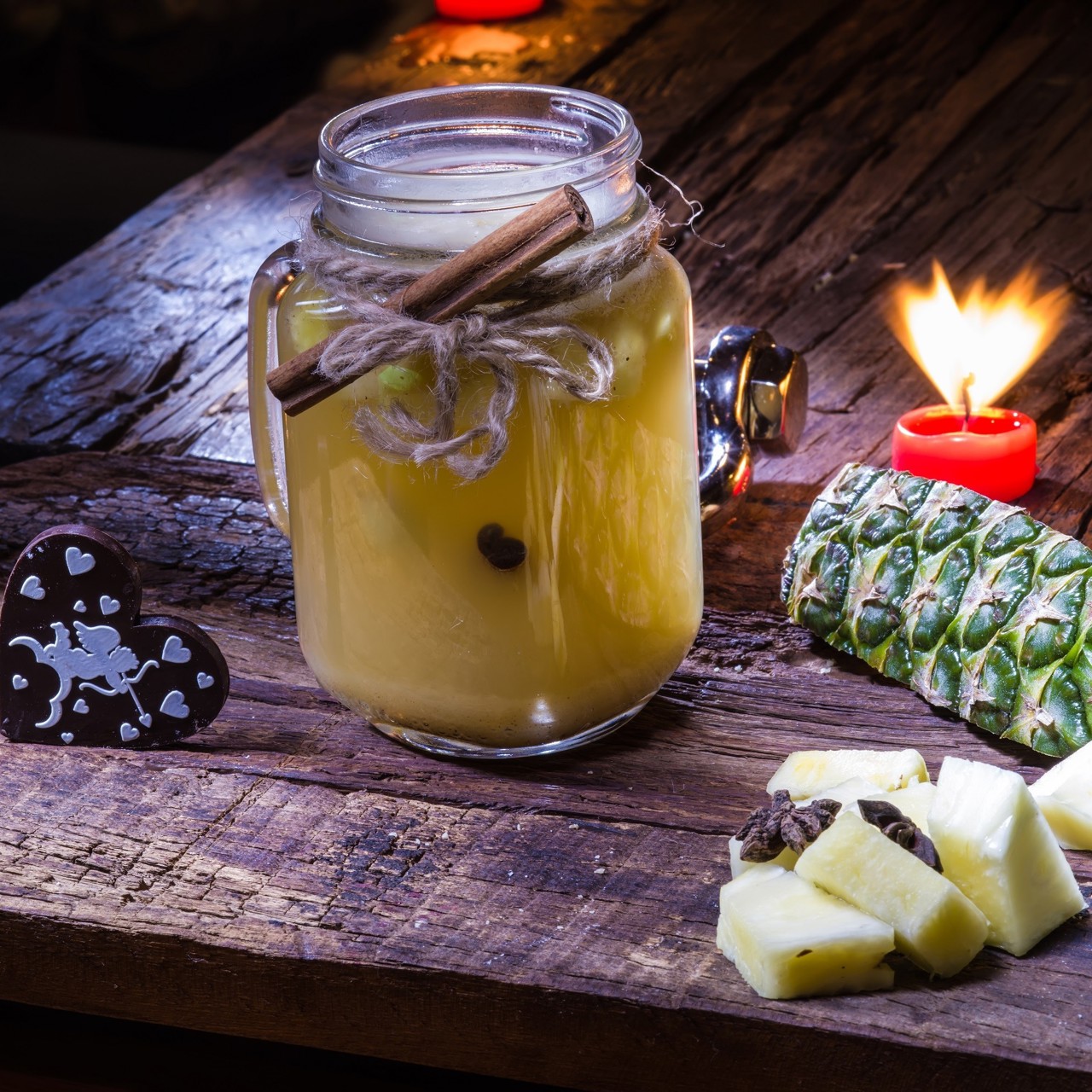 Зимний мохито с ананасом, фруктовым чаем и кардамоном