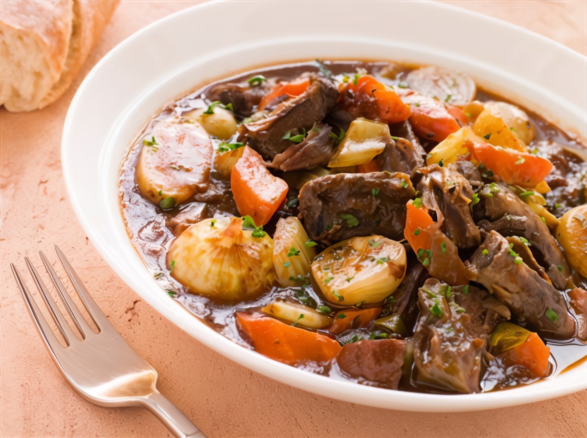 Бычьи хвосты с овощами