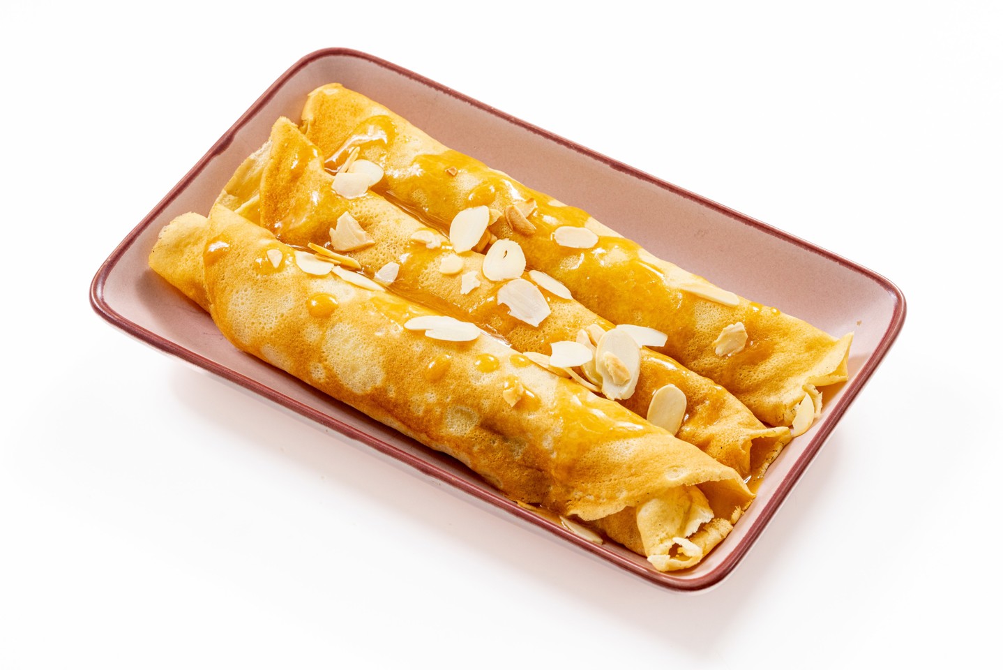 Блины с яблоком и карамелью