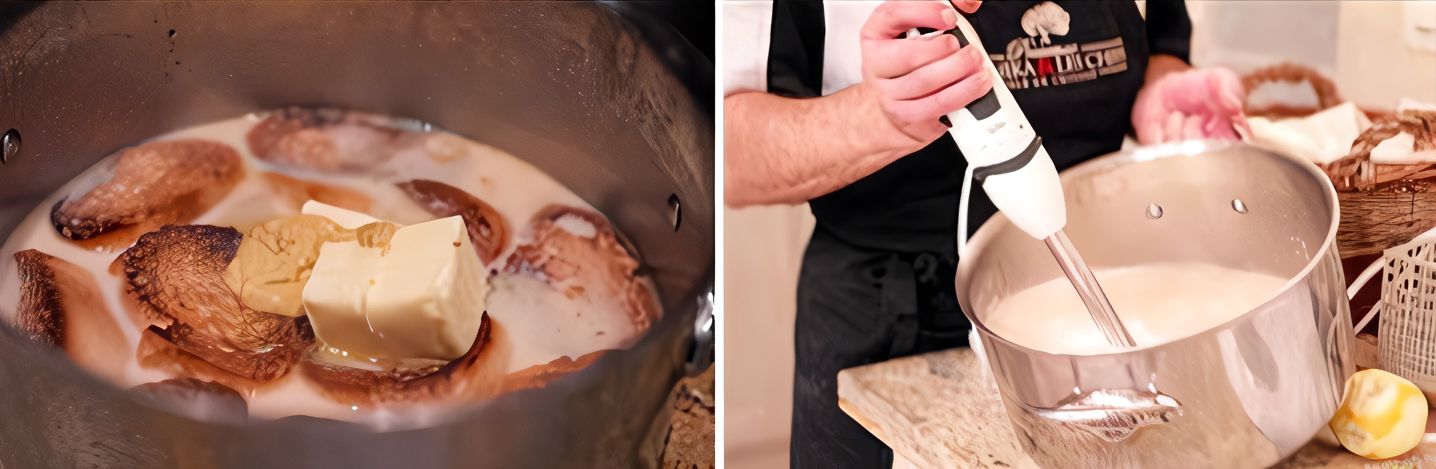 Хлебный суп с копченой грудинкой