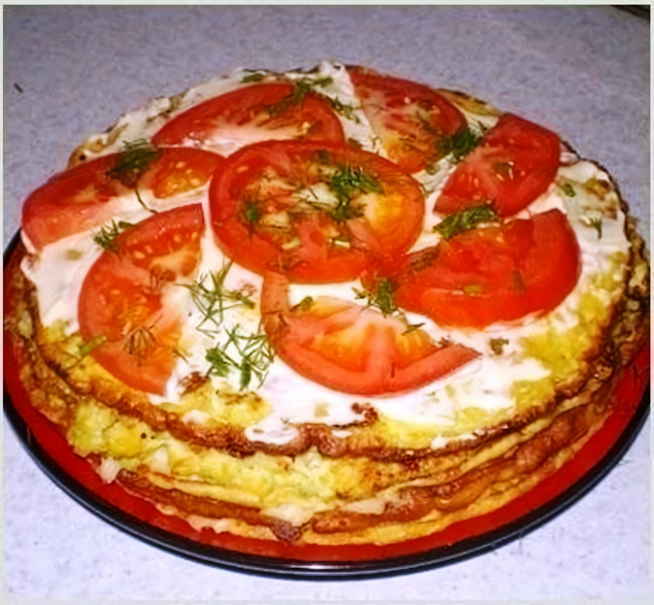 Кабачковый торт с плавленными сырками