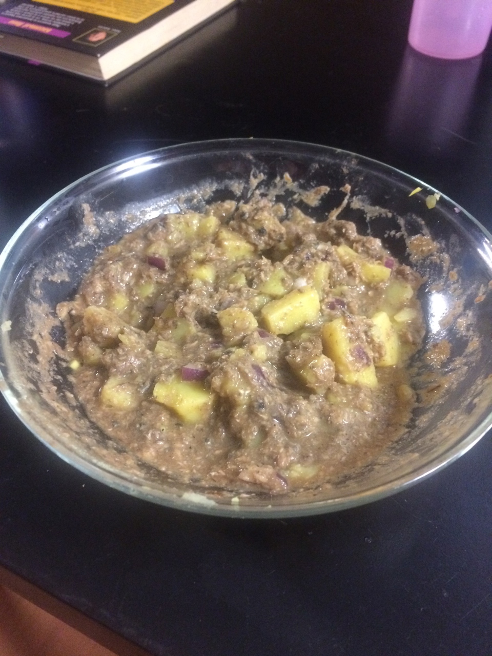 Картофельный салат с килькой