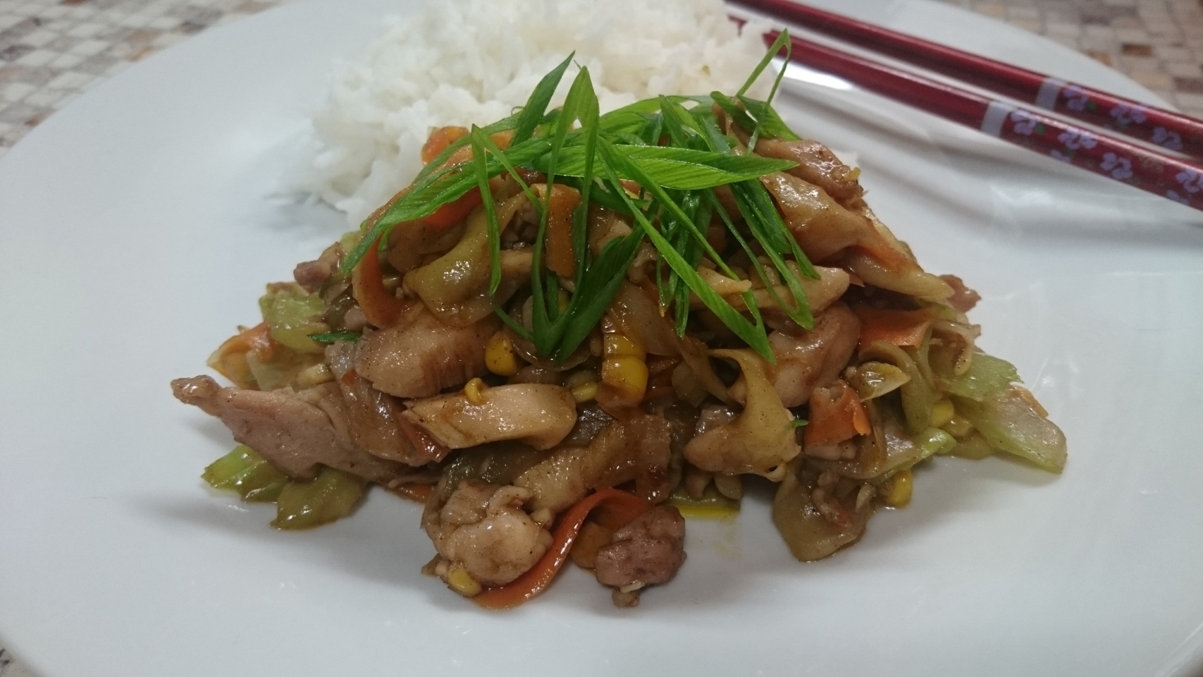 Курица с овощами по-китайски