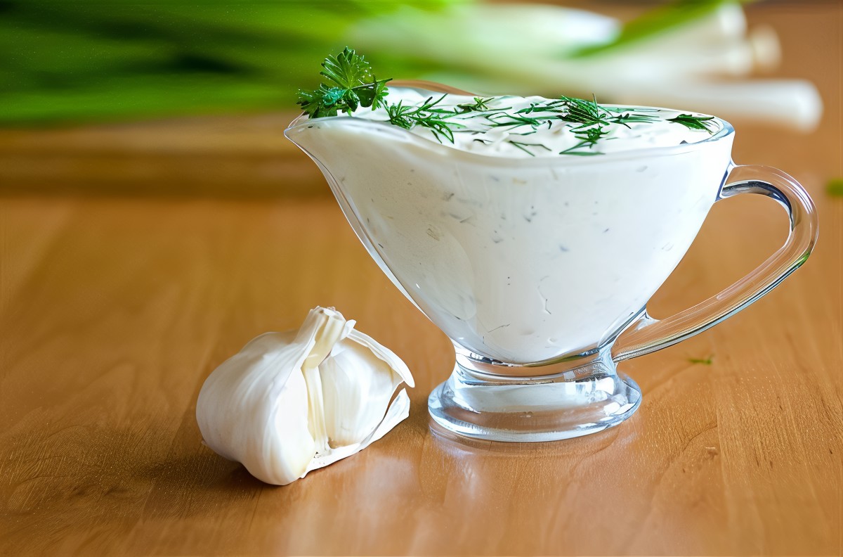 Майонезный соус с укропом, лимоном и перцем