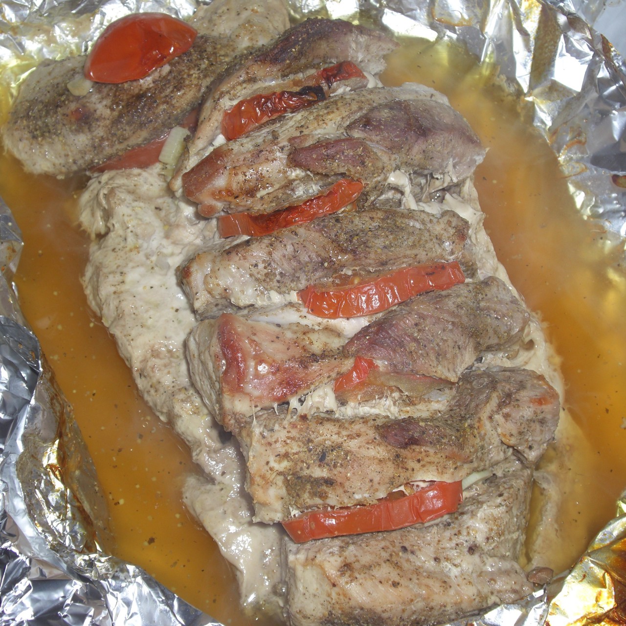 Мясо в фольге с итальянским акцентом