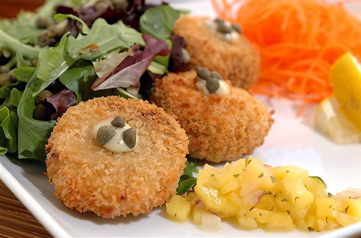 Морские гребешки фри, панированные в муке