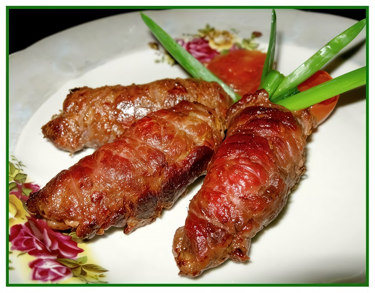 Мясные рулеты с овощами
