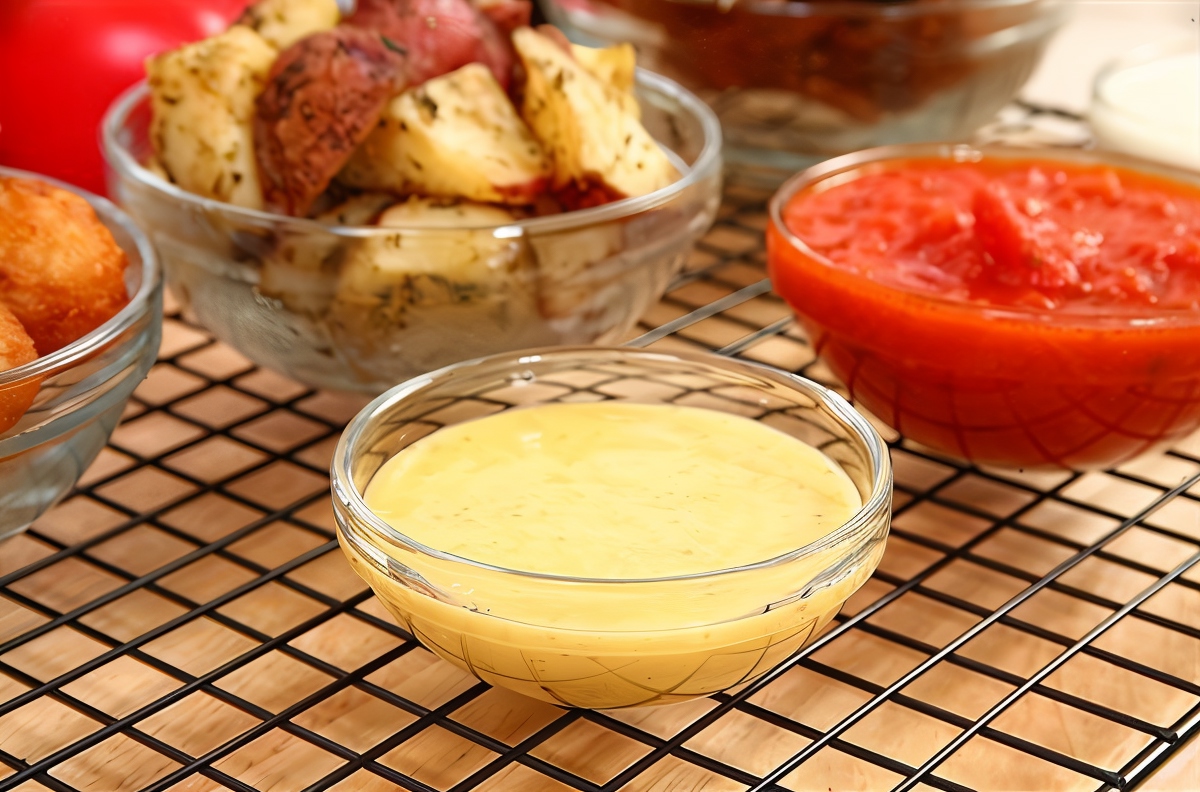 Острый горчичный соус с медом и чесноком