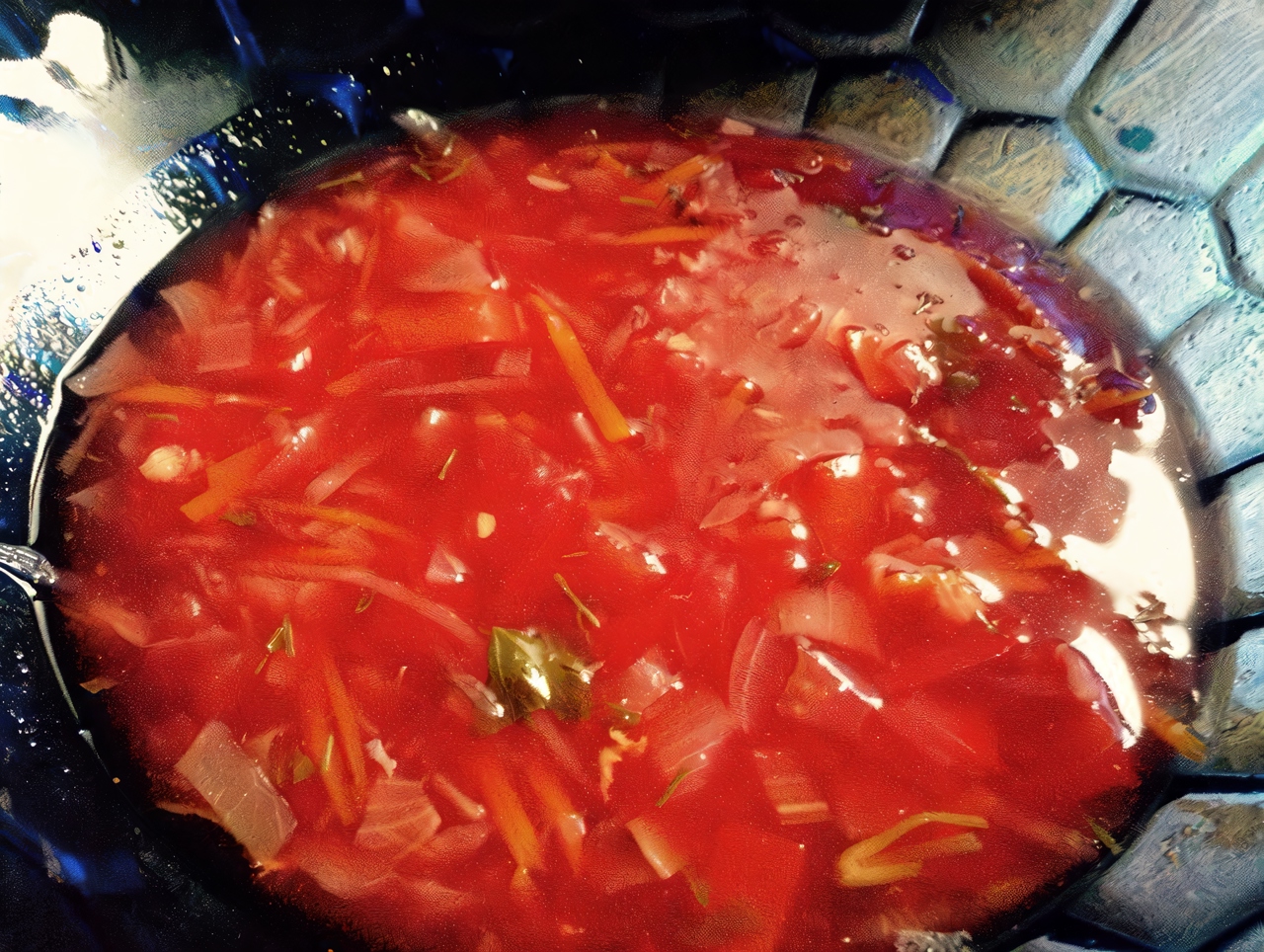 Овощной суп с курицей и курином филе