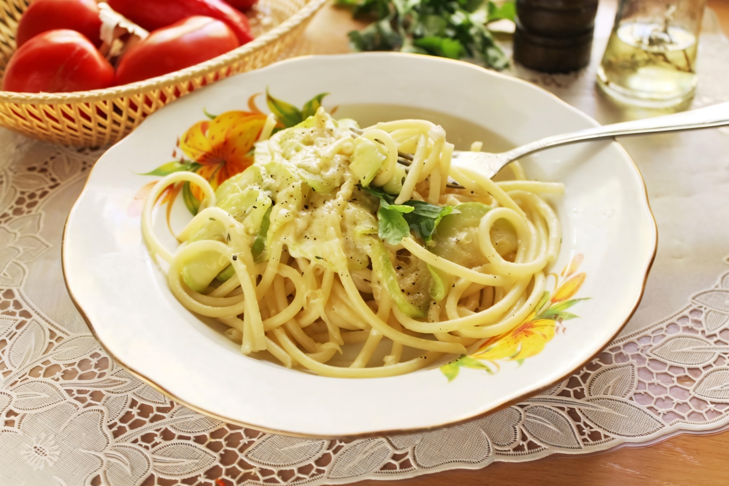 Паста с цукини и сыром