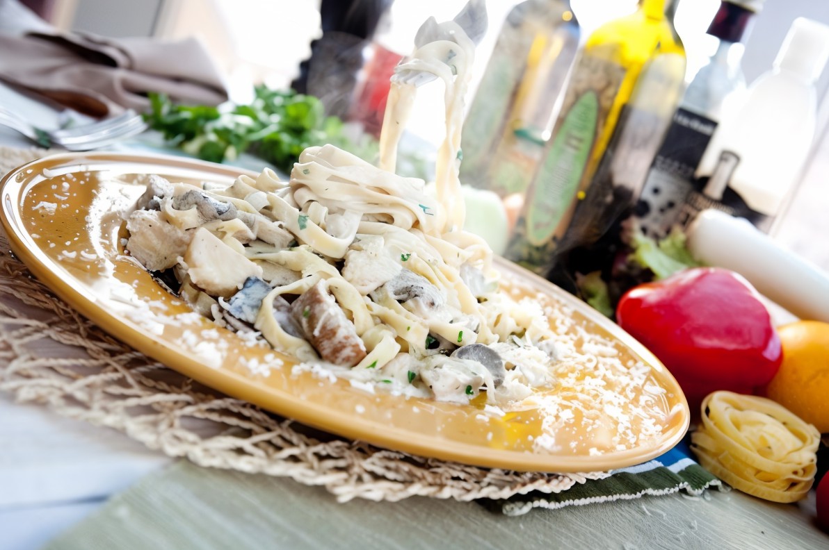Паста с лесными грибами