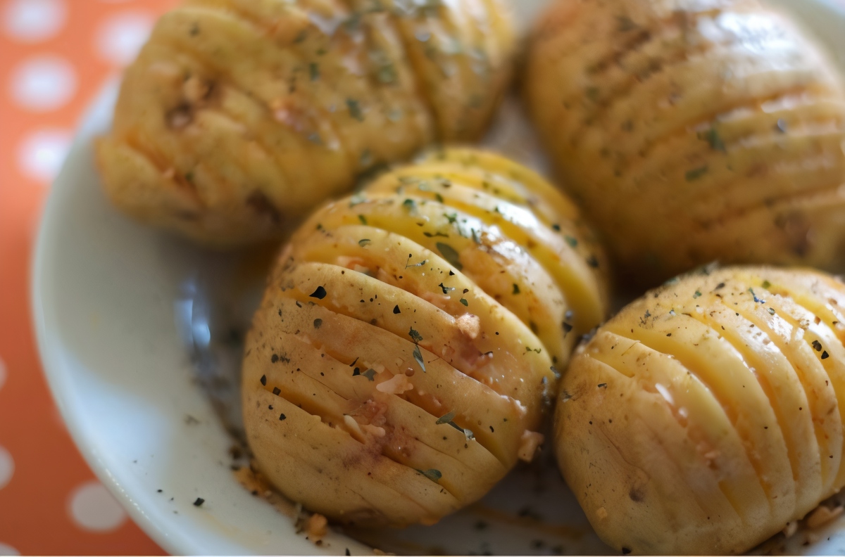 Печеный картофель с розмарином и оливковым маслом