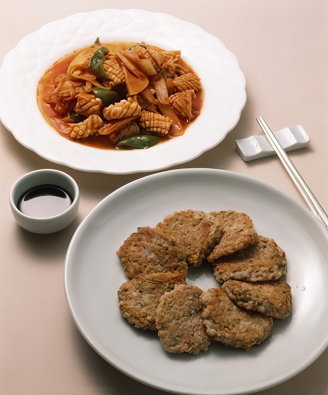 Печеночные блинчики с овощами