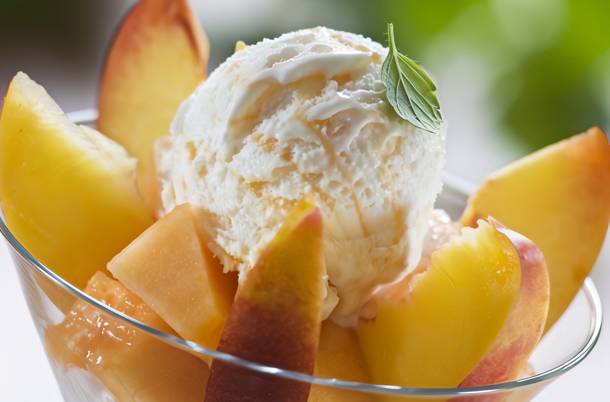 Персиковое сливочное мороженое (Gelato)