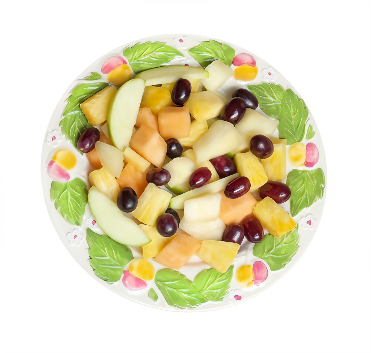 Салат из яблок, груш и дыни с ликером