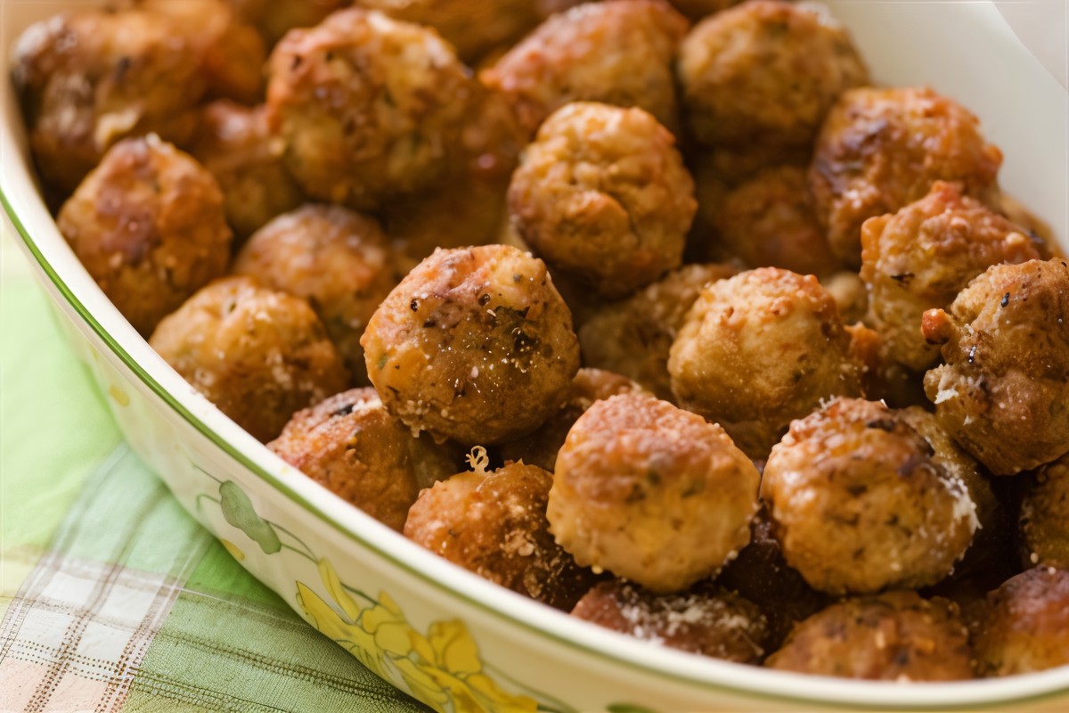 Шарики из говядины с мягким сыром