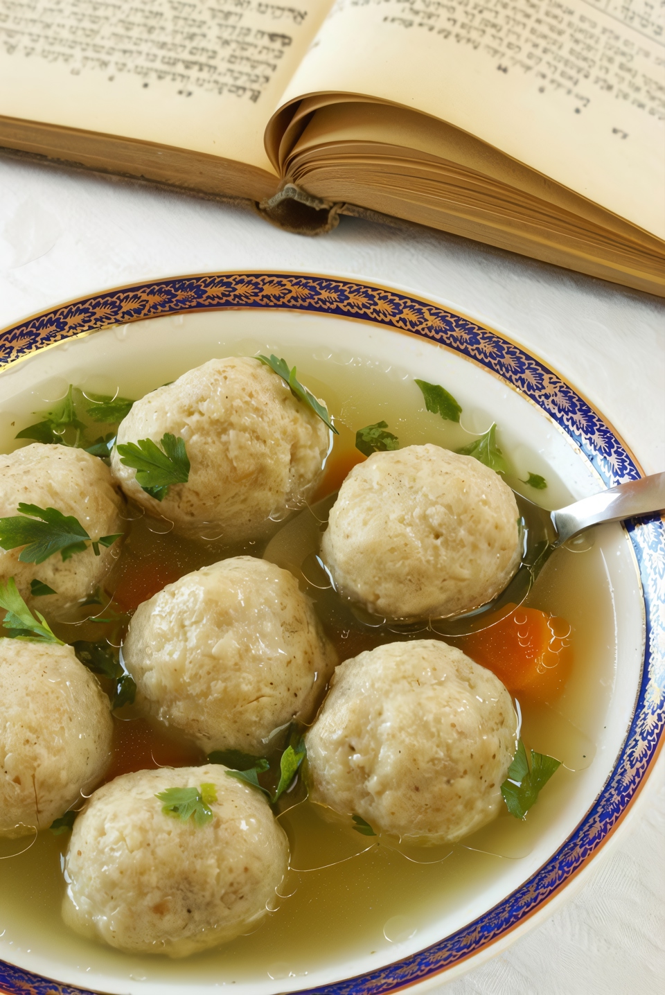 Шарики из мацы с петрушкой и шалфеем