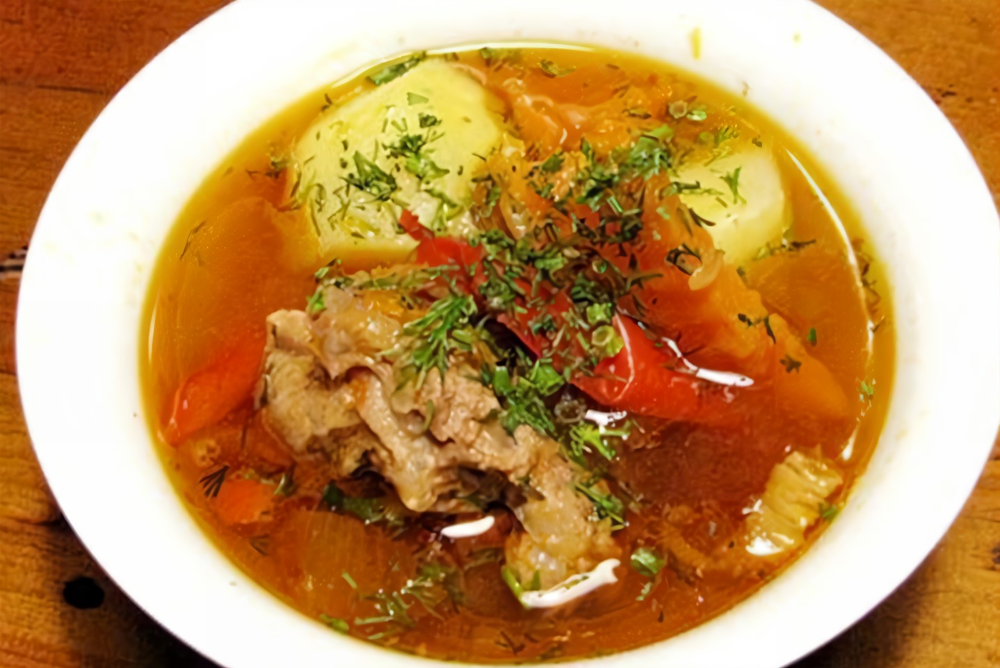 Шурпа из баранины с овощами