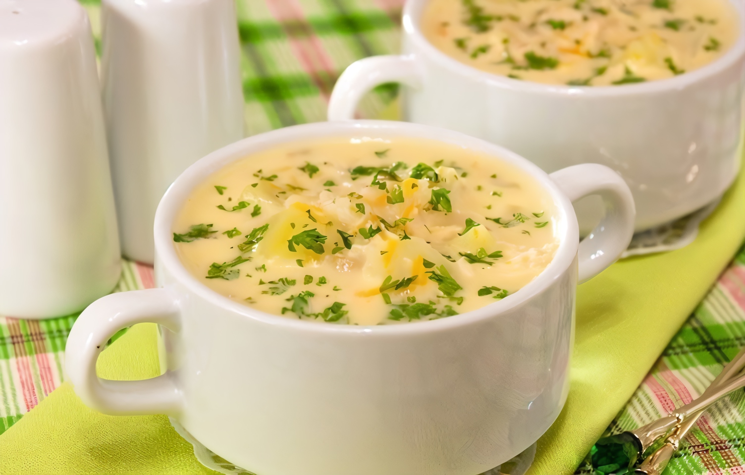 Сырный суп с рисом