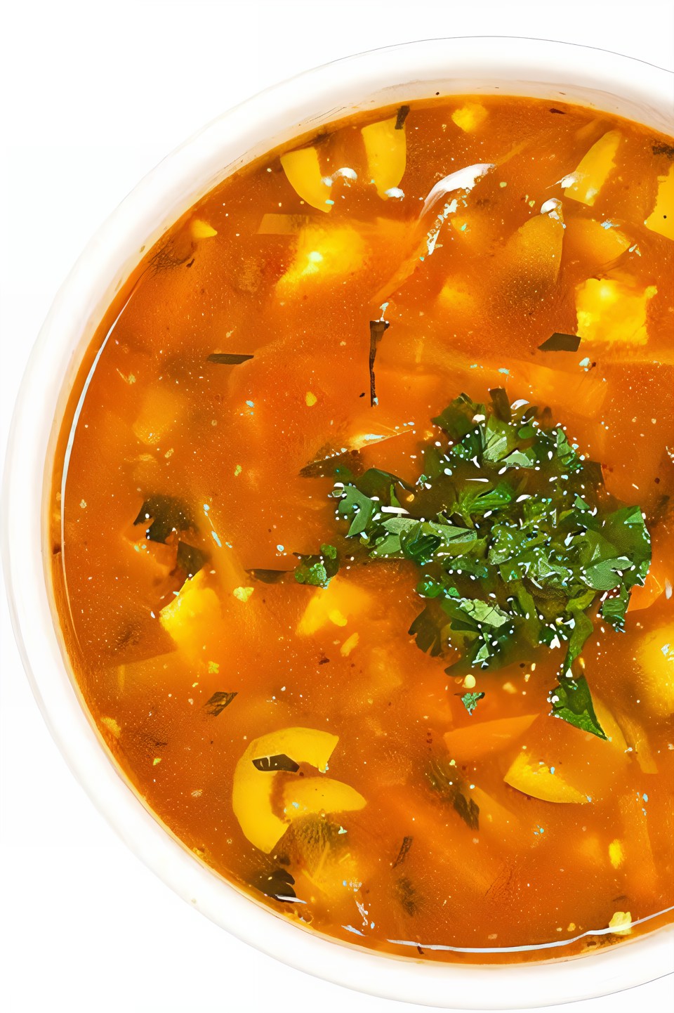 Солянка по-вегетариански с шампиньонами и адыгейским сыром