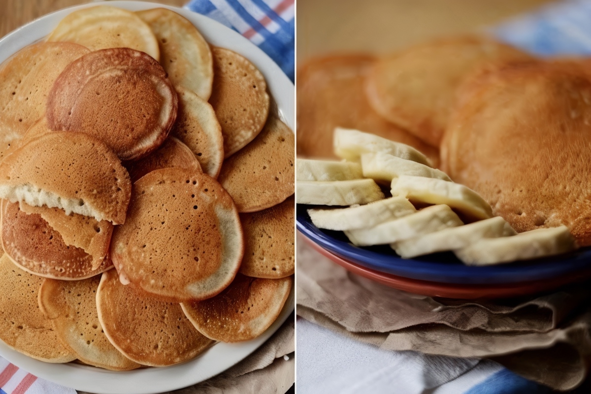 Тонкие банановые панкейки с корицей без масла