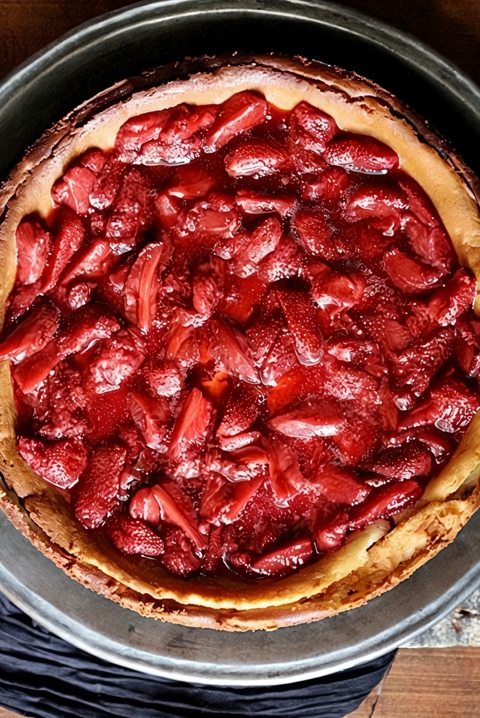 Творожник с клубникой