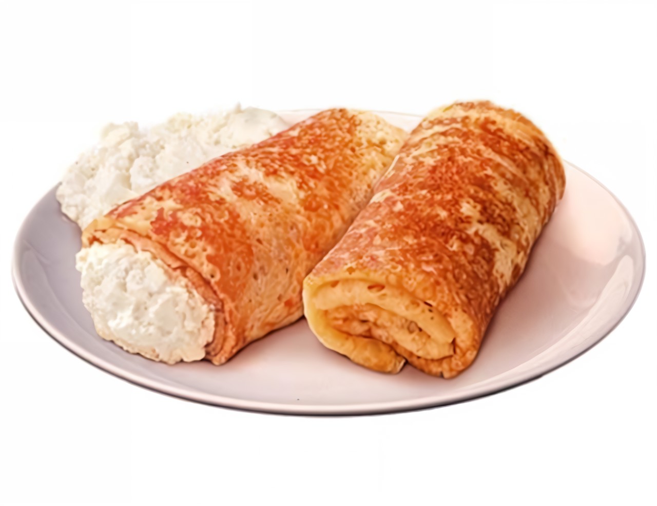 Запеченные блины с творогом и апельсиновым соусом