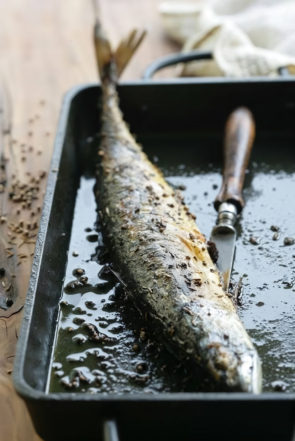 Жареная скумбрия с пряностями