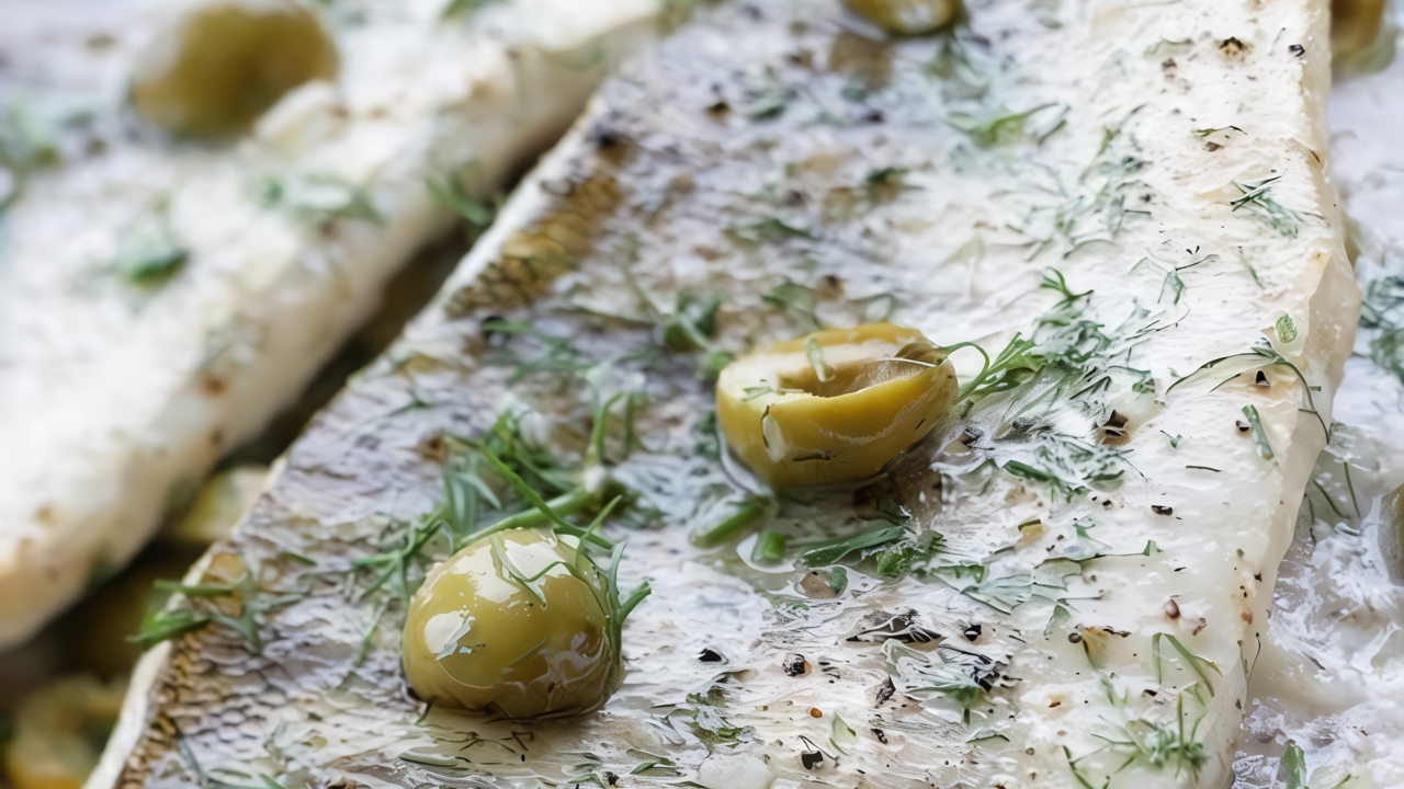 Белая рыба с начинкой из каперсов и оливок рецепт – Европейская кухня:  Основные блюда. «Еда»