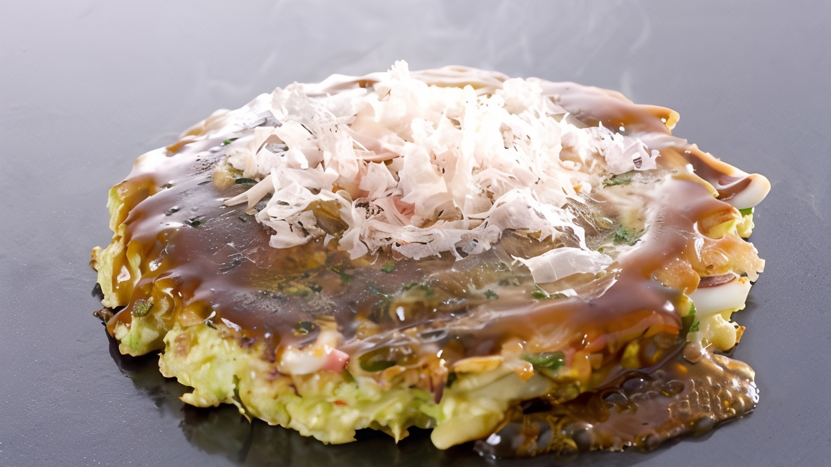 Японские капустные блины (Okonomiyaki)