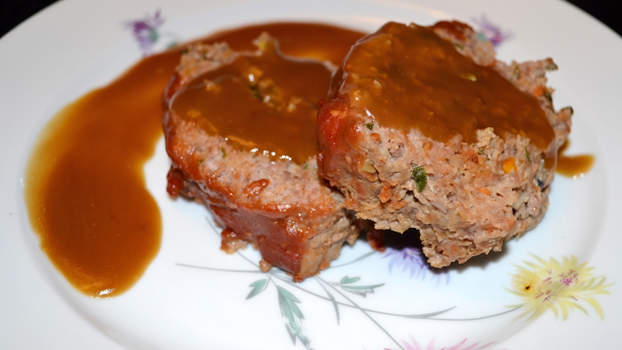 Мясной хлеб (meatloaf) с подливом