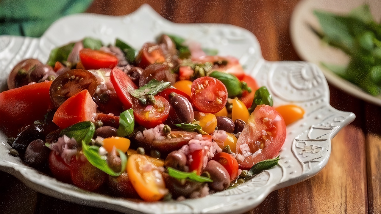 Салат из помидоров с оливками и каперсами от Резы рецепт – Европейская  кухня: Салаты. «Еда»