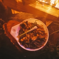 Басмати с белыми грибами под ореховым соусом