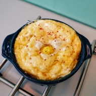 Белковая яичница с сыром в духовке