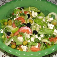 Греческий салат с сыром фетакса