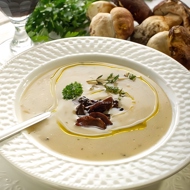 Грибной крем-суп с кедровыми орешками