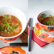 Густой овощной суп со спаржей