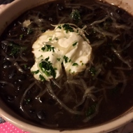 Гватемальский суп с черной фасолью