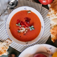 Холодный суп из кавказских помидоров