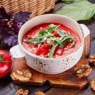 Холодный томатный суп с абхазскими помидорами