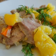 Индейка тушеная с картофелем и морковью