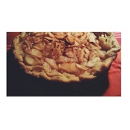 Карамельный яблочно-грушевый пирог