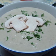 Картофельный суп-пюре с грибами шампиньонами