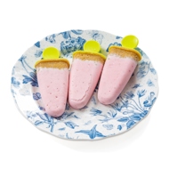 Клубничное мороженое-чизкейк на палочке (popsicle)