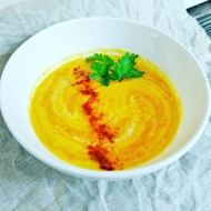 Крем-суп из запеченной тыквы с тимьяном