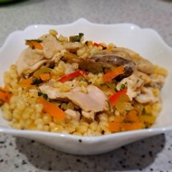 Куриное бедро с булгуром и тыквой